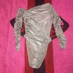 Zara silver of the shoulder bodysuit
